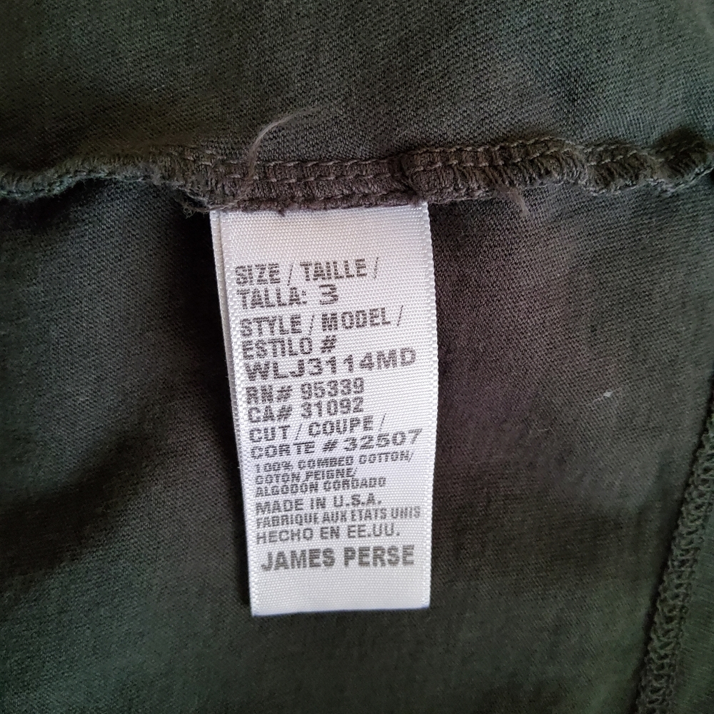James Perse Crew Neck Tee Top Size L Grey New - Picture 8 of 9